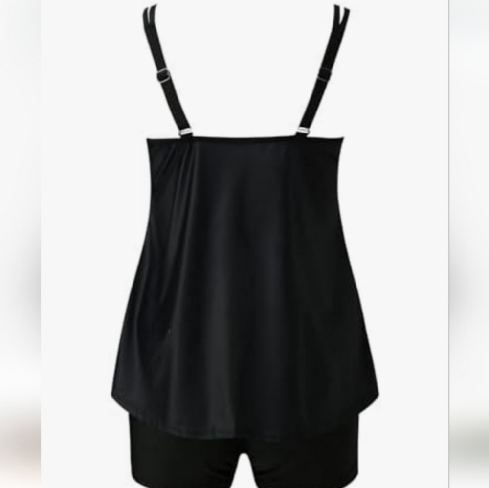 Floral Black Tankini Set - Picture 3 of 10
